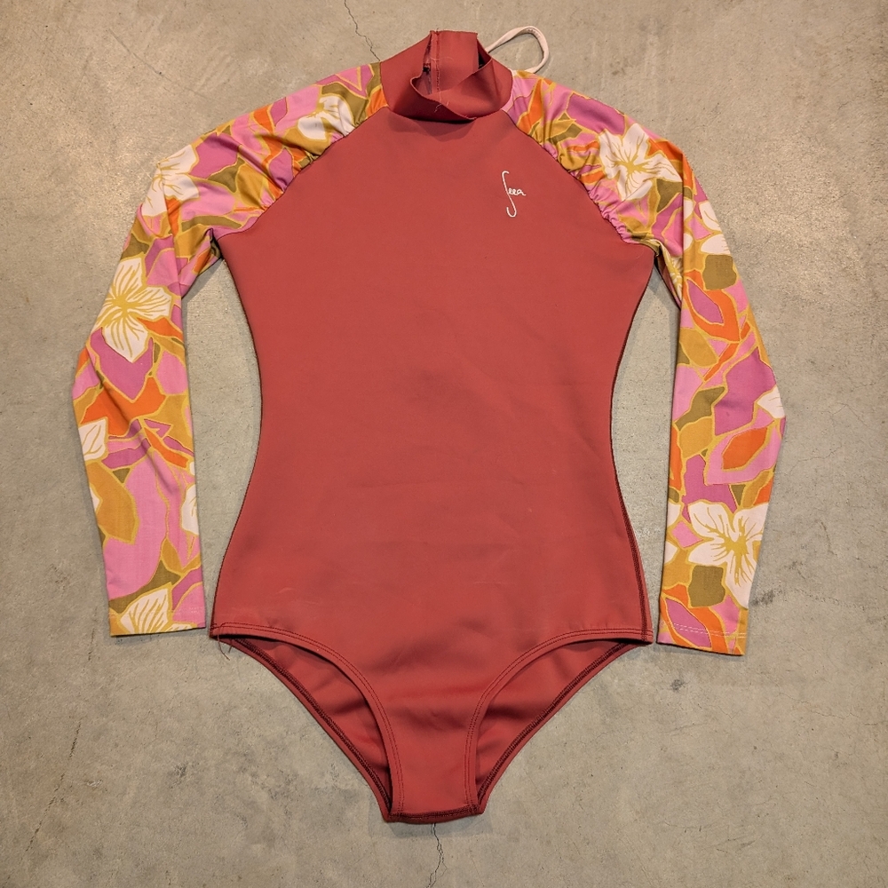 Seea Swimwear Graviotas Long-Sleeve One-Piece Swimsuit Womens XL